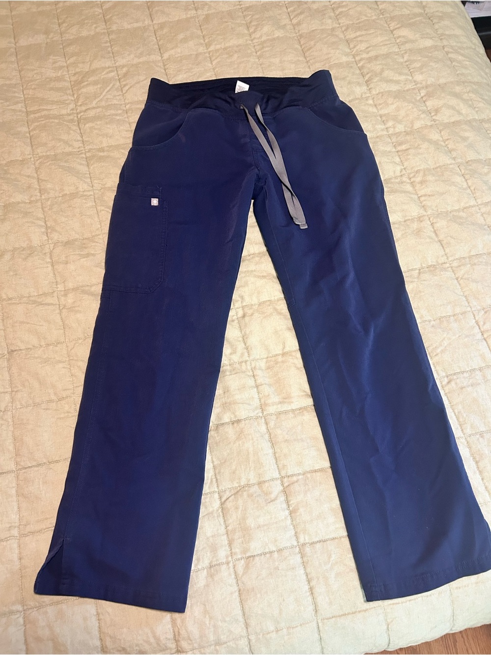 Figs Women's Navy Blue Drawstring Scrub Pants